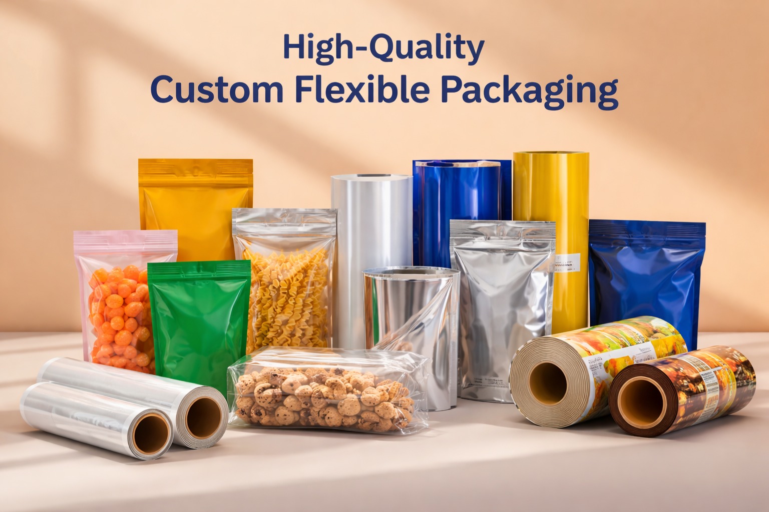 Custom packaging design service by Irshad Saeed Packaging – flexible packaging mockup and printing in Lahore, Pakistan.